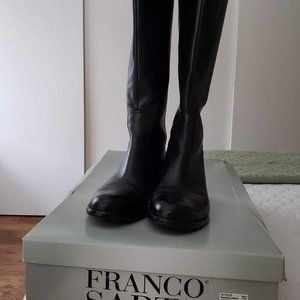 Franco Sarto Black Leather Riding Boots